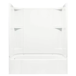 Sterling Accord 60" X 31-1/4" X 73-1/4" Vikrell Shower With Drain Left, 15" Apron And Age-in-Place Backers