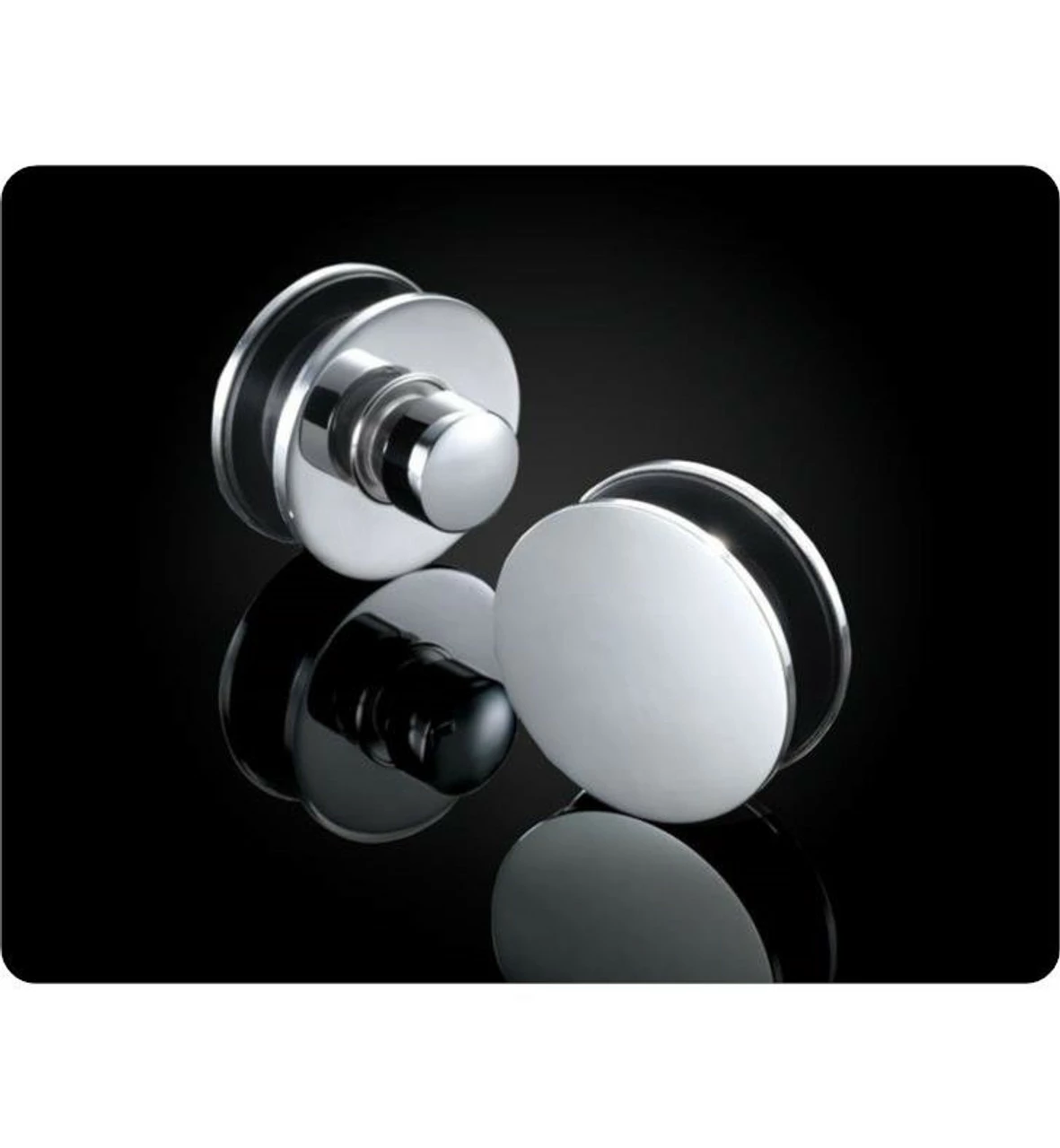 Fleurco NOVBF48-40 Novara 45 5/8" - 46 1/8" Frameless Curved Glass Sliding Door And Fixed Panel 5 Fleurco NOVBF48-40 Novara 45 5/8" - 46 1/8" Frameless Curved Glass Sliding Door And Fixed Panel - Image 3