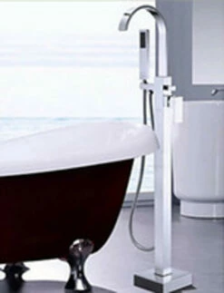 Royal Square Goose Freestanding Tub Filler Chrome